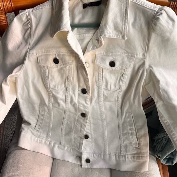 MONSOON UK White Denim Crop Cute Jacket - Picture 2 of 6